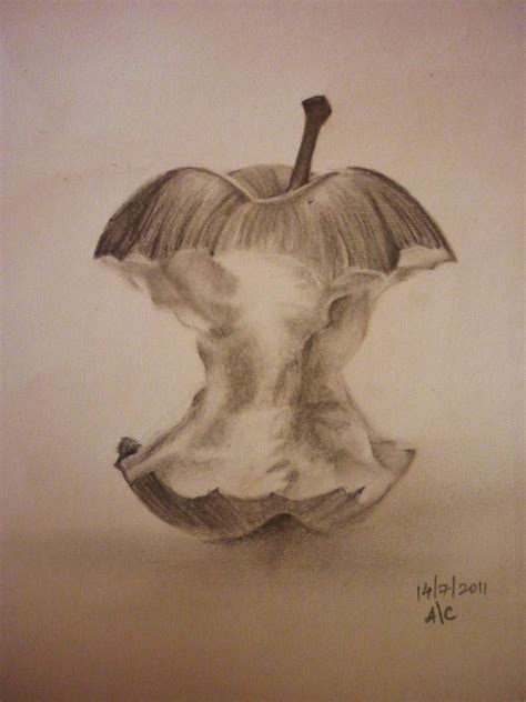 Half Apple Drawing at PaintingValley.com | Explore collection of Half Apple Drawing