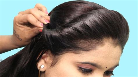 Simple and easy hairstyle for medium hair !! party hairstyle girls / bea... | Easy party ...