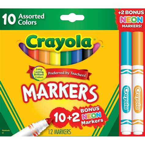 Crayola Markers Assorted colors Bonus Pack 58-7750 - Walmart.com ...