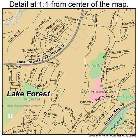 Lake Forest California Street Map 0639496