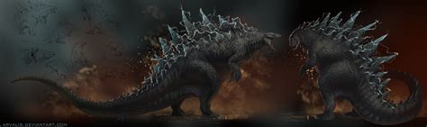 Godzilla-Concept Sketches by arvalis on DeviantArt