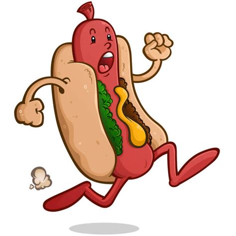 Running Cartoon Sausage Illustrations, Royalty-Free Vector Graphics & Clip Art - iStock