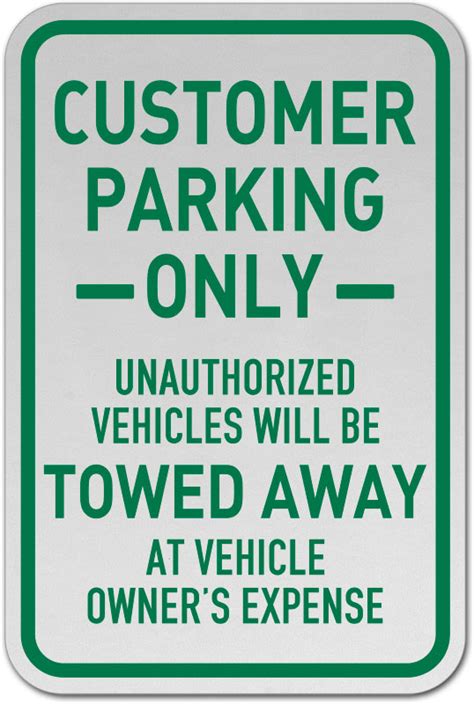 Customer Parking Only Sign - Claim Your 10% Discount