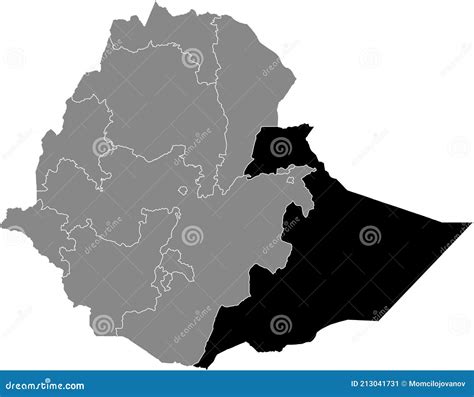 Somali Region Map Vector | CartoonDealer.com #136483931