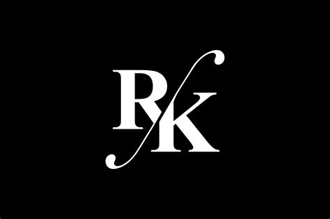 RK Monogram Logo Design By Vectorseller | TheHungryJPEG.com