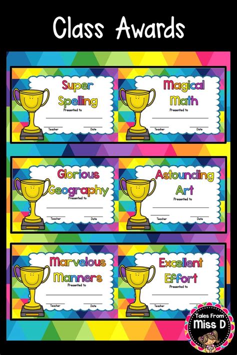 Class Awards | Class awards, Teaching planner, Student achievement