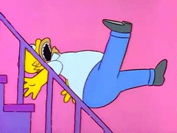 falling | Simpsons cartoon, Homer, The simpsons