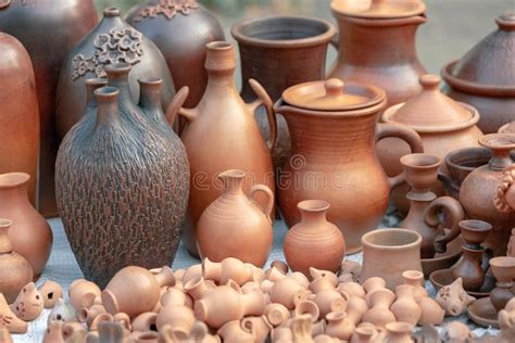 Various Ceramic Products from Clay. Stock Image - Image of matte, large ...