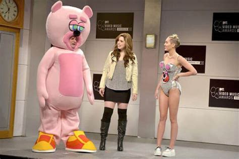 Miley Cyrus Spoofs Fifty Shades and VMAs Performance on SNL