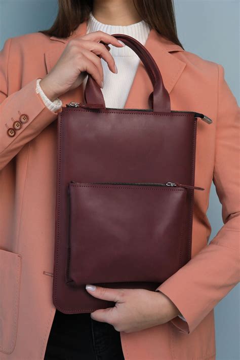 Leather Laptop Tote Bag Work Tote Bag Leather Computer Tote - Etsy