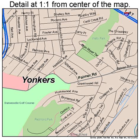 Yonkers New York Street Map 3684000