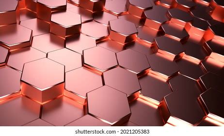 Metal Wall Made Hexagons 3d Rendering Stock Illustration 2021205383 | Shutterstock
