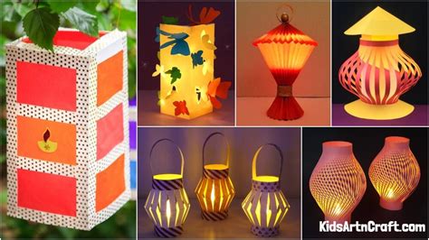 Learn to Make Diwali Lantern Paper Crafts - Kids Art & Craft