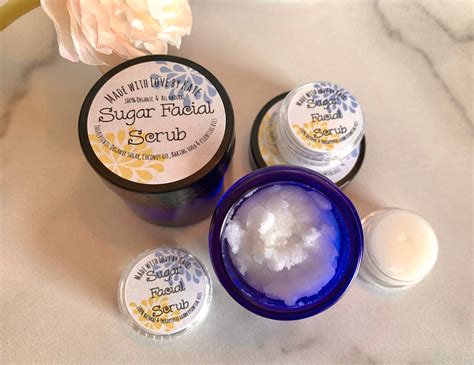 Sugar Face Scrub/smoothing Face Scrub/exfoliating Scrub/all - Etsy