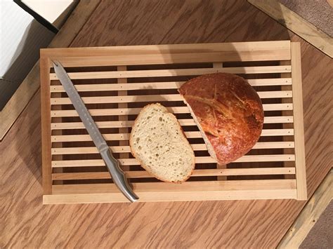 Bread Cutting Board With Crumb Catcher & Optional Breadknife | Etsy