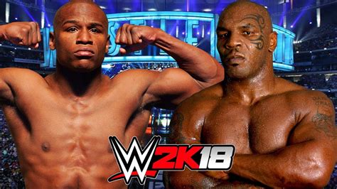 FLOYD MAYWEATHER vs MIKE TYSON | WWE 2K18 Gameplay - YouTube