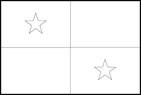 Panama Flag Colouring Page – Flags Web