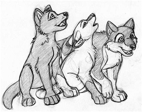 Cute Wolf Pup Drawing at GetDrawings | Free download