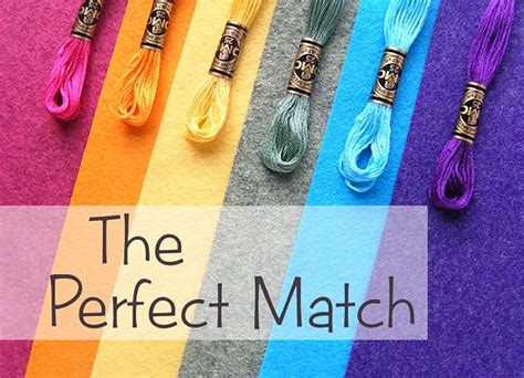 The Perfect Match - embroidery thread and felt | I just foun… | Flickr