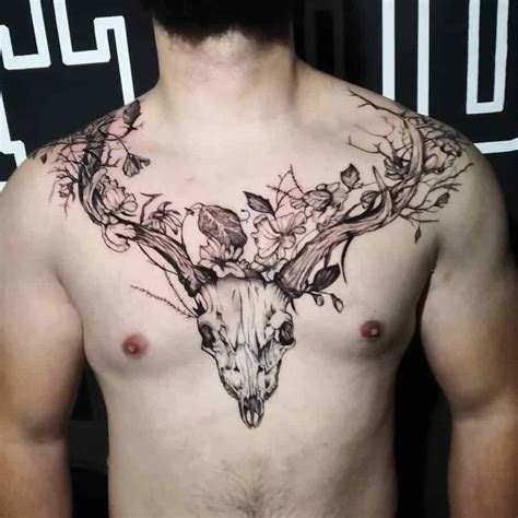 Top 59 Best Deer Skull Tattoo Ideas - [2021 Inspiration Guide]