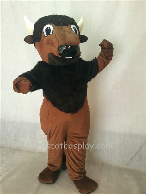 Wild Brown Buffy Buffalo Mascot Costume