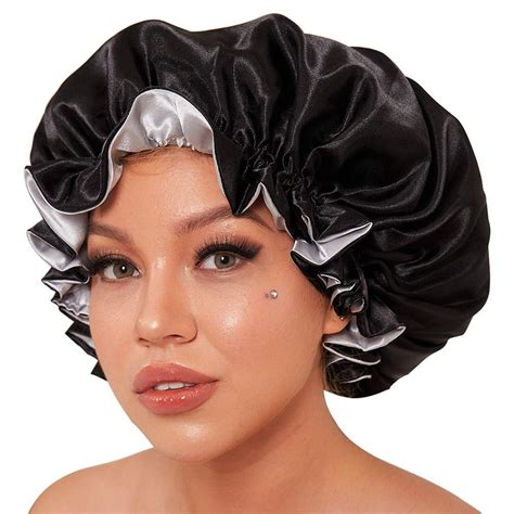 Bonnet Silk Bonnet for Sleeping Satin Bonnet Hair Bonnets Black Women Silk Sleep Cap Satin Hair ...