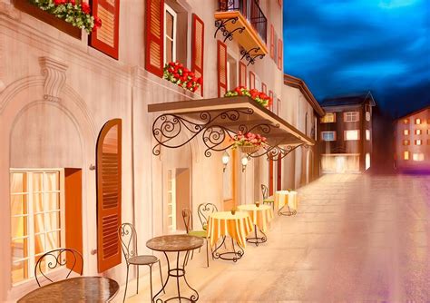 Night street cafe Digital Art by Yulia Andreeva - Fine Art America