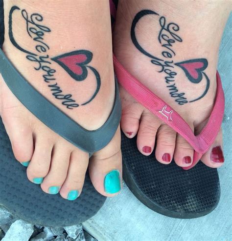 Infinity and heart, I love you more tattoo. Mother and Daughter. Happy ...