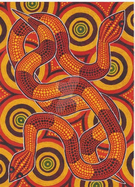 Aboriginal Snakes by derng on DeviantArt Aboriginal Art Animals, Aboriginal Art Australian ...