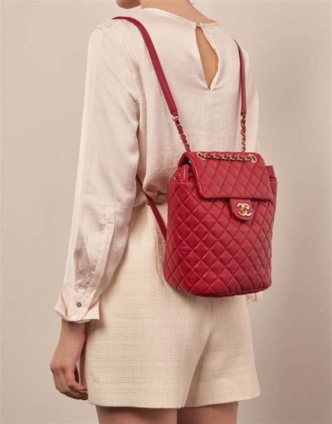 Chanel Timeless Backpack Lamb Red | SACLÀB