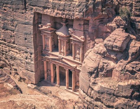 Al-Khazneh the Treasury One of the Most Elaborate Temples in the Ancient City of Petra, Jordan ...