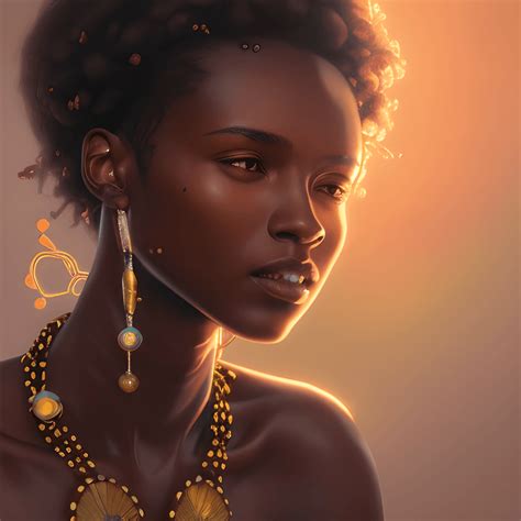 Beautiful Brown Skin 8k Resolution Concept Art Portrait by Greg Rutkowski · Creative Fabrica