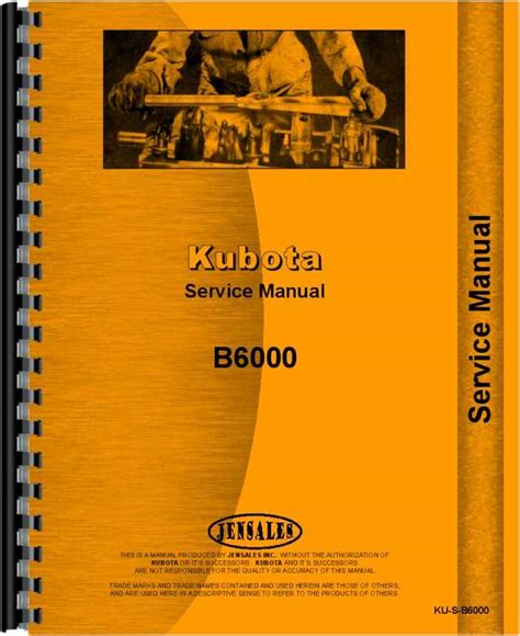 Kubota B6000 Tractor Service Manual