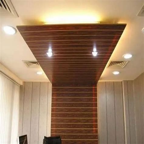 Exposed Grid Color Coated Pvc Fall Ceiling, Thickness: 1.2 mm at best ...