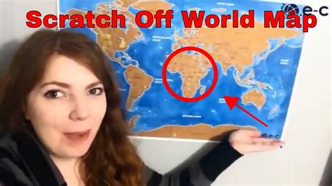 Scratch Off World Map Poster With US States Outlined - YouTube