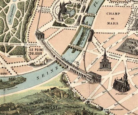 Old Map Of Paris Guide 1892 Vintage Maps And Prints - vrogue.co