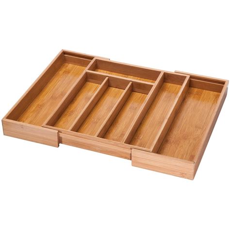 Honey Can Do Bamboo Cutlery Tray Expandable - Walmart.com | Kitchen drawer organization, Kitchen ...