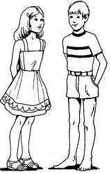 Boy And Girl Coloring Pages  Home sketch template