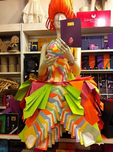 Paper Dresses Made of Envelopes