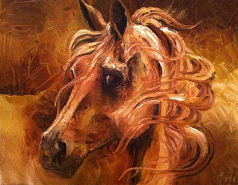 Horse in Gold Painting by Leni Tarleton - Pixels