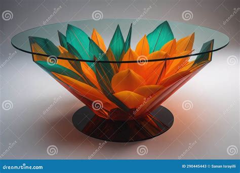 Interior of a Living Room with a Glass Table. Ai Generative Stock Image ...