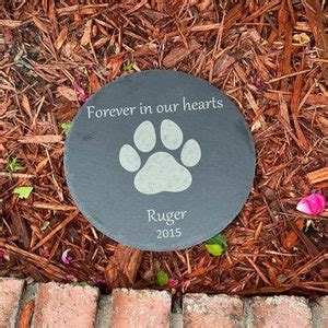 Pet Memorial Stone Pet Memorial Gift Pet Memorial Round Slate Grave ...