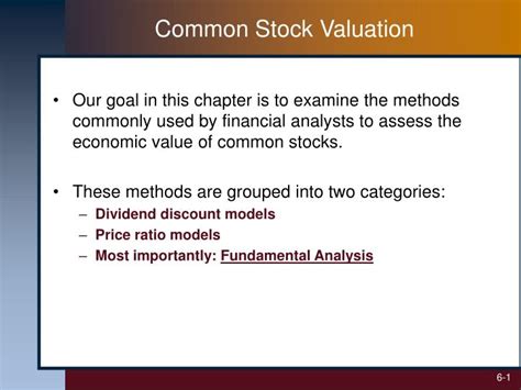 PPT - Common Stock Valuation PowerPoint Presentation, free download - ID:230186