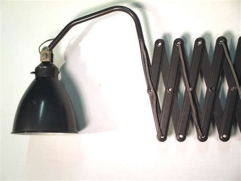 Vintage Black Enamel Accordion Wall Lamp at 1stDibs