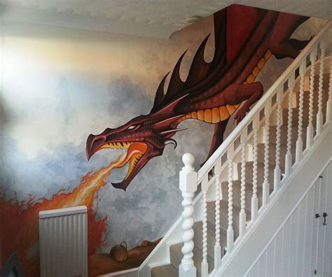 Pin by Sonitta :) on Mural Déco & Stick | Wall murals painted, Dragon wall mural, Bedroom murals