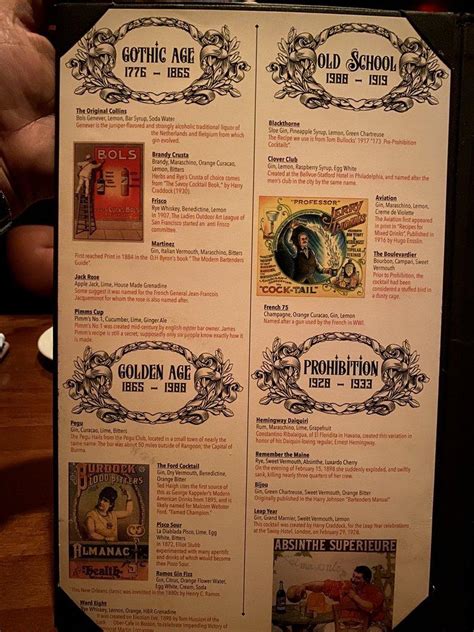 Menu at Herbs and Rye pub & bar, Las Vegas