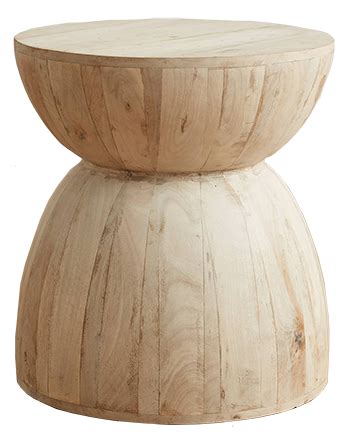 prisma round natural wood coffee table - Malinda Malley