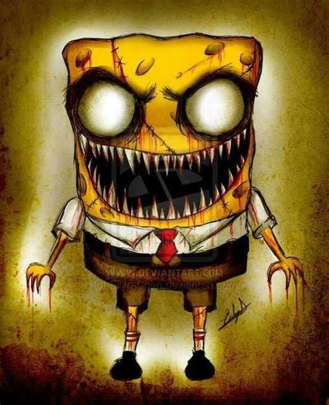 Spongebob Creepy Disney, Disney Horror, Horror Cartoon, Zombie Cartoon, Zombie Art, Cartoon Art ...