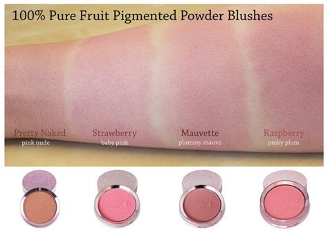 100% Pure Fruit Pigmented Powder Blushes. #swatch #swatches | Pure ...