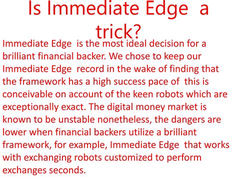 Immediate Edge Review - Scam or is it genuine? by immediateedgetrading ...